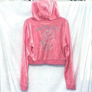 Dolls Kill x My Little Pony power ponies pink velour Track jacket Sz XXL 2X
